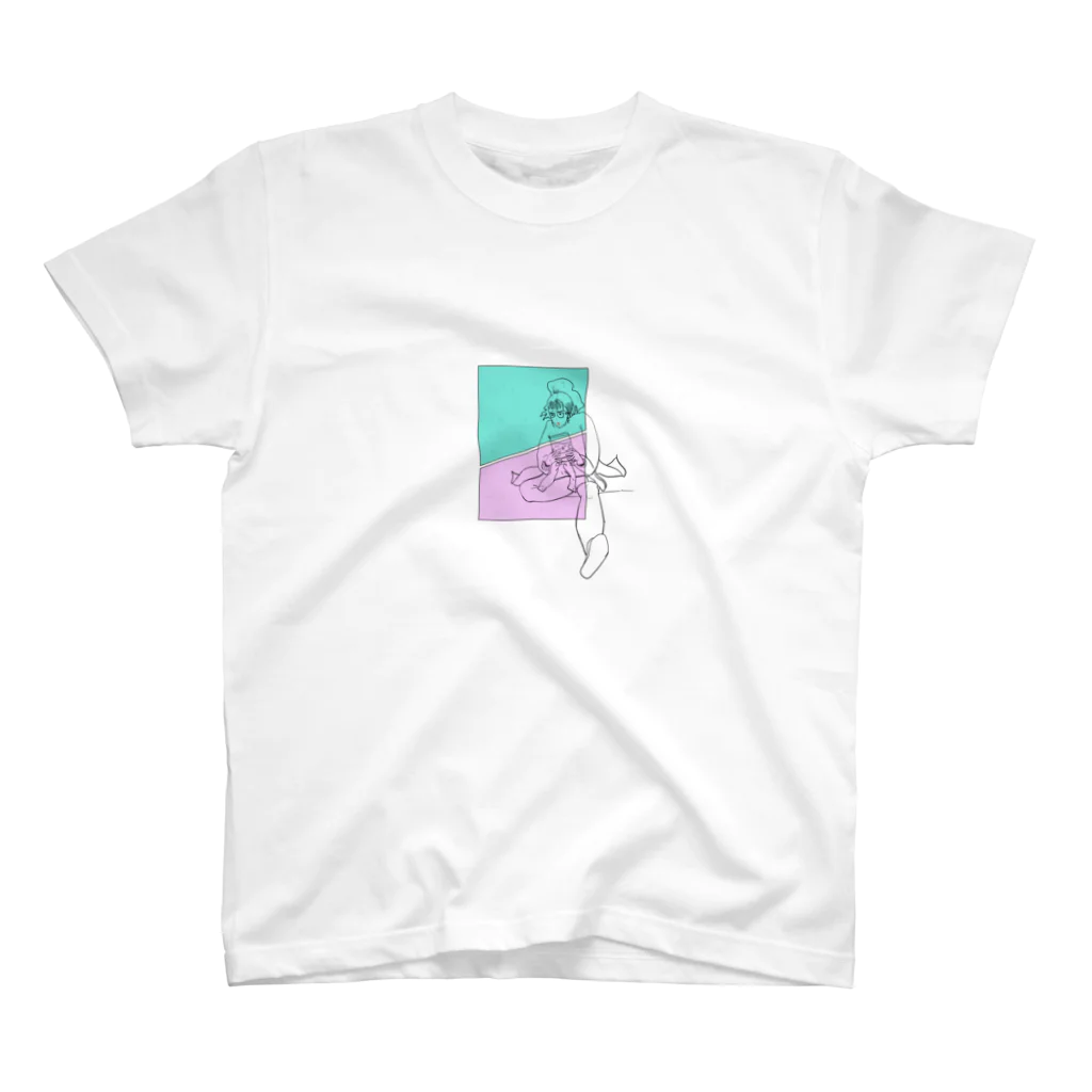 tosboy_artのレトロ女子 スタンダードTシャツ