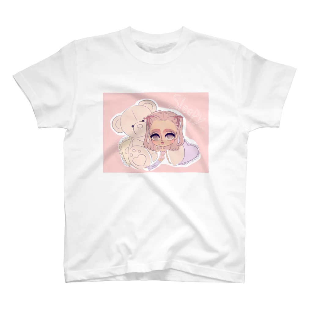 MOEKO Japanのsleepy girl スタンダードTシャツ