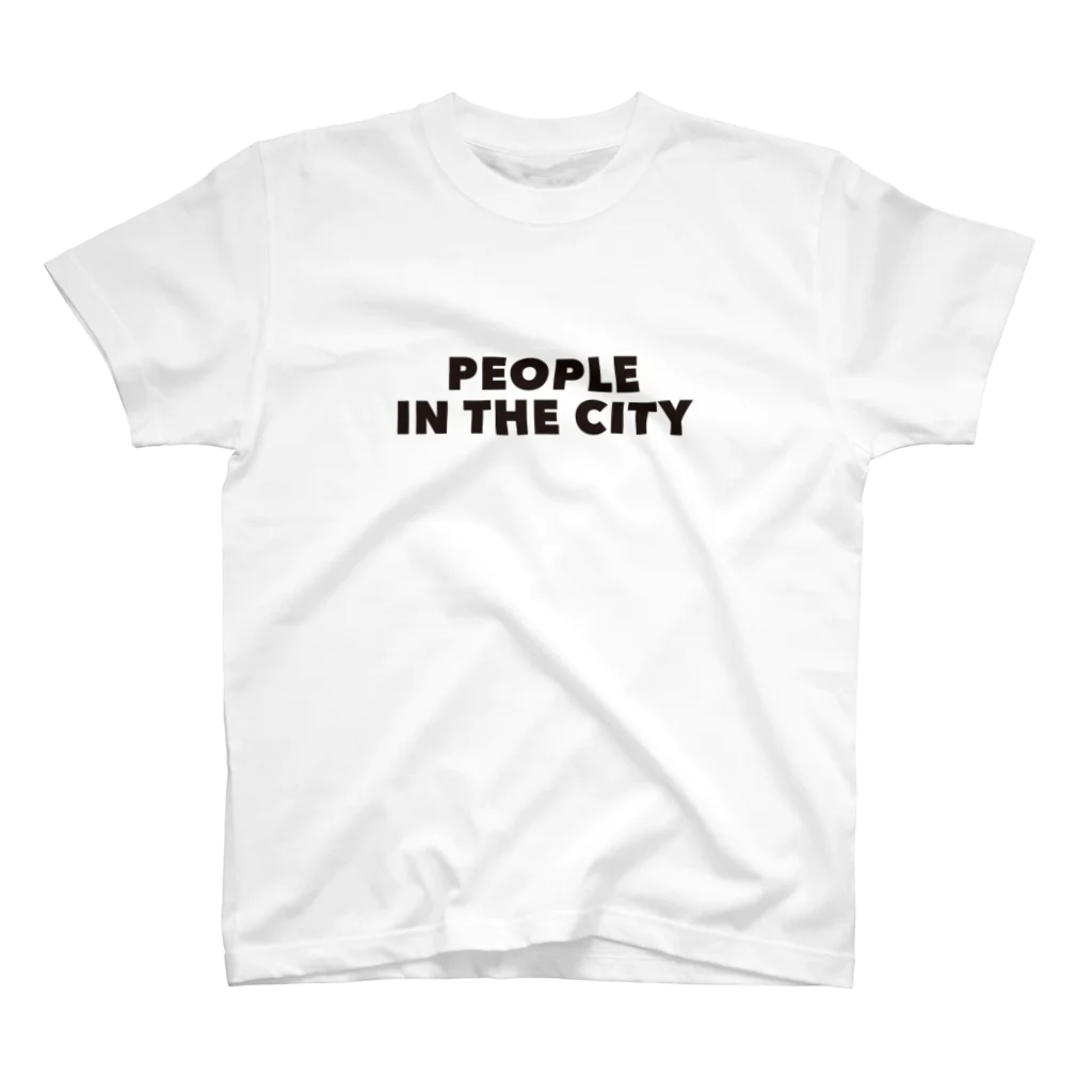 PEOPLE IN THE CITY のPEOPLE IN THE CITY ブラックプリントB Regular Fit T-Shirt