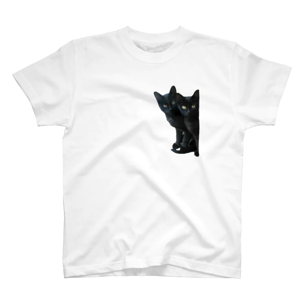 ちばっちょ【ち畳工房&猫ねこパラダイス】の黒猫は見た スタンダードTシャツ