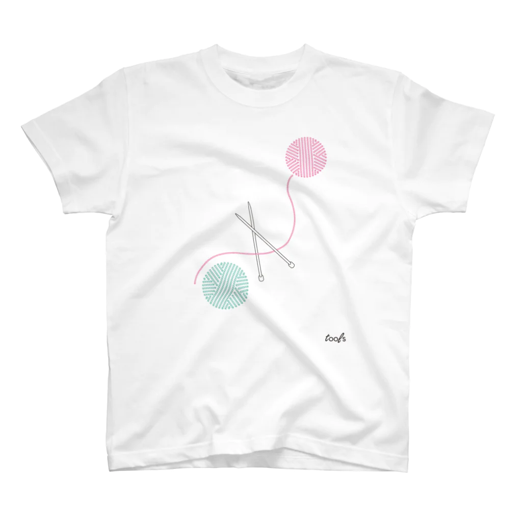 tools　/　SUZURI店の毛糸＆棒針 Regular Fit T-Shirt