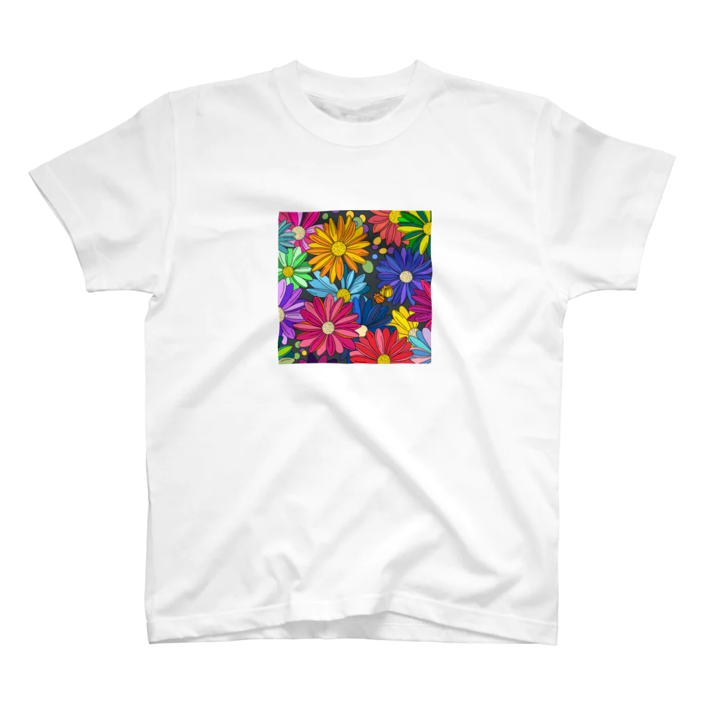 FK__kismyft2の塗り絵 花 Regular Fit T-Shirt