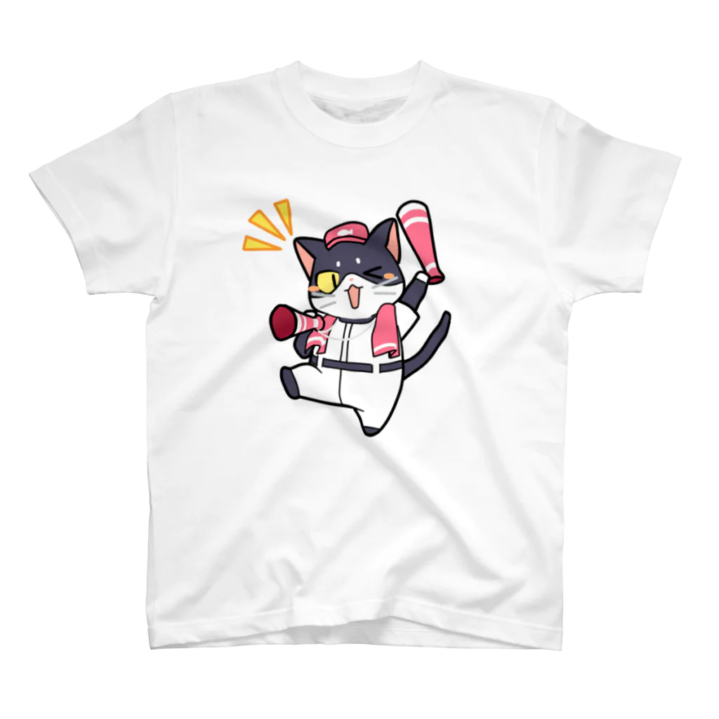 野球にゃんこの野球にゃんこ スタンダードTシャツ