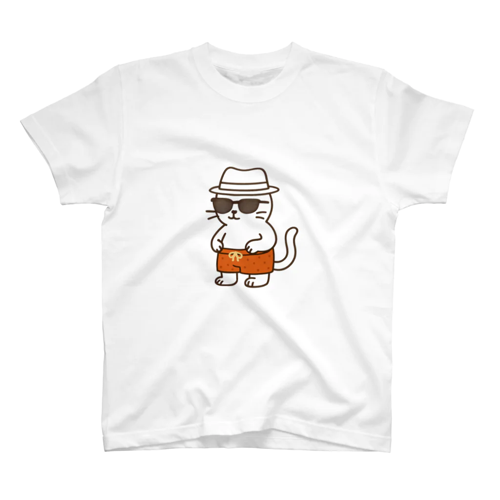 マカロンのサングラスをかけたネコ Regular Fit T-Shirt
