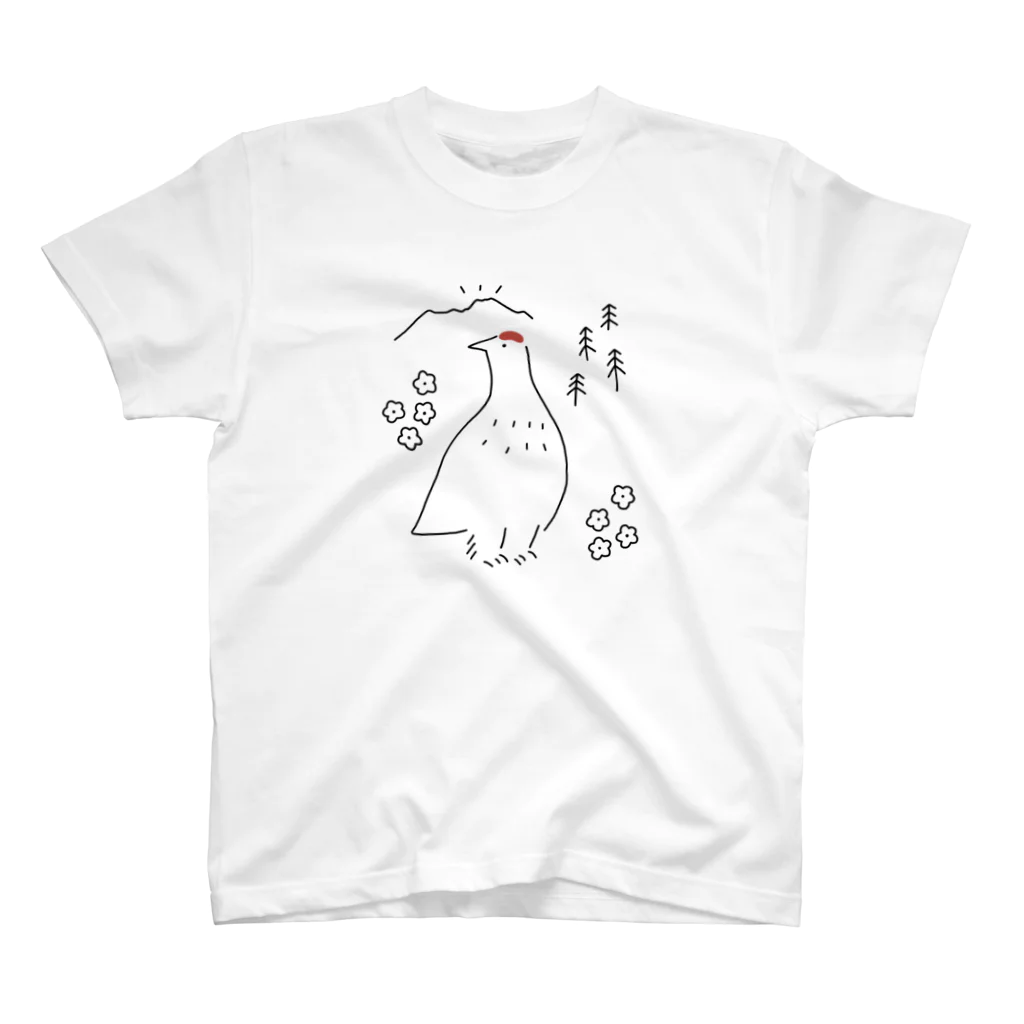 mmfumの立山のライチョウさん スタンダードTシャツ