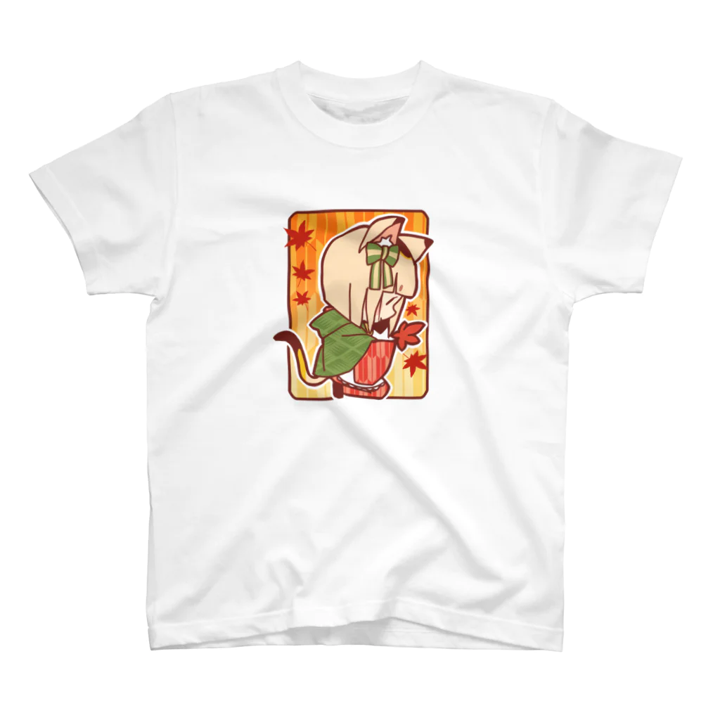 招きネコ娘の招きねこ娘 Regular Fit T-Shirt