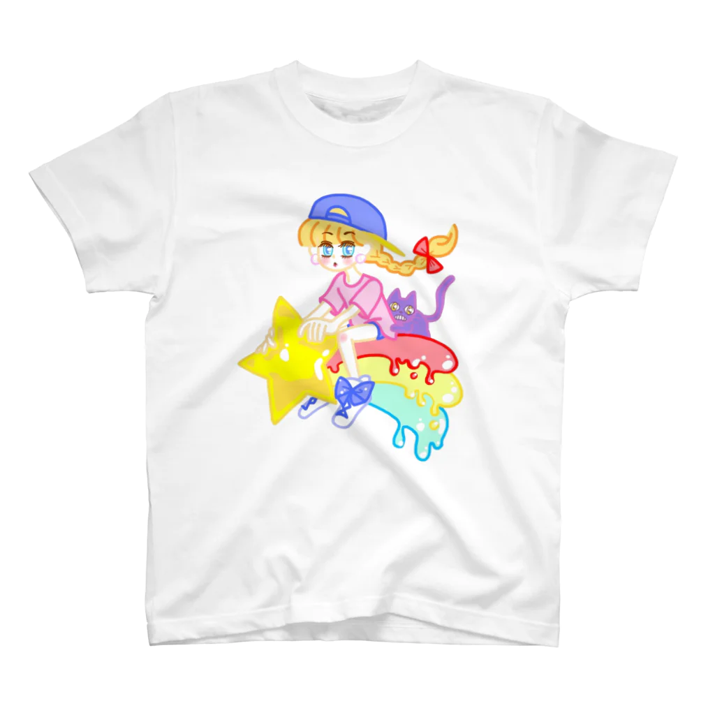 ナリさんの流れ星と少女 Regular Fit T-Shirt