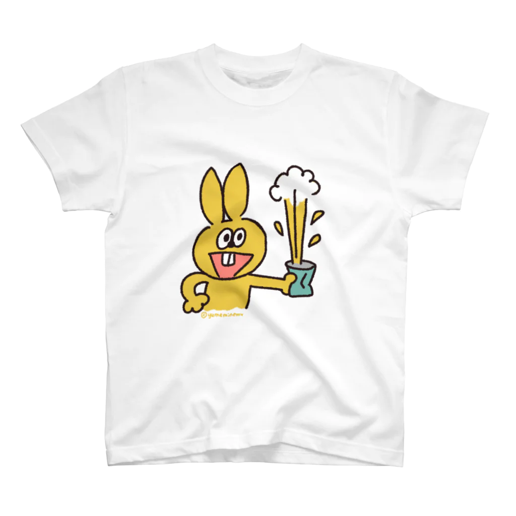 たぬきゅんショップのラビやんと缶 スタンダードTシャツ