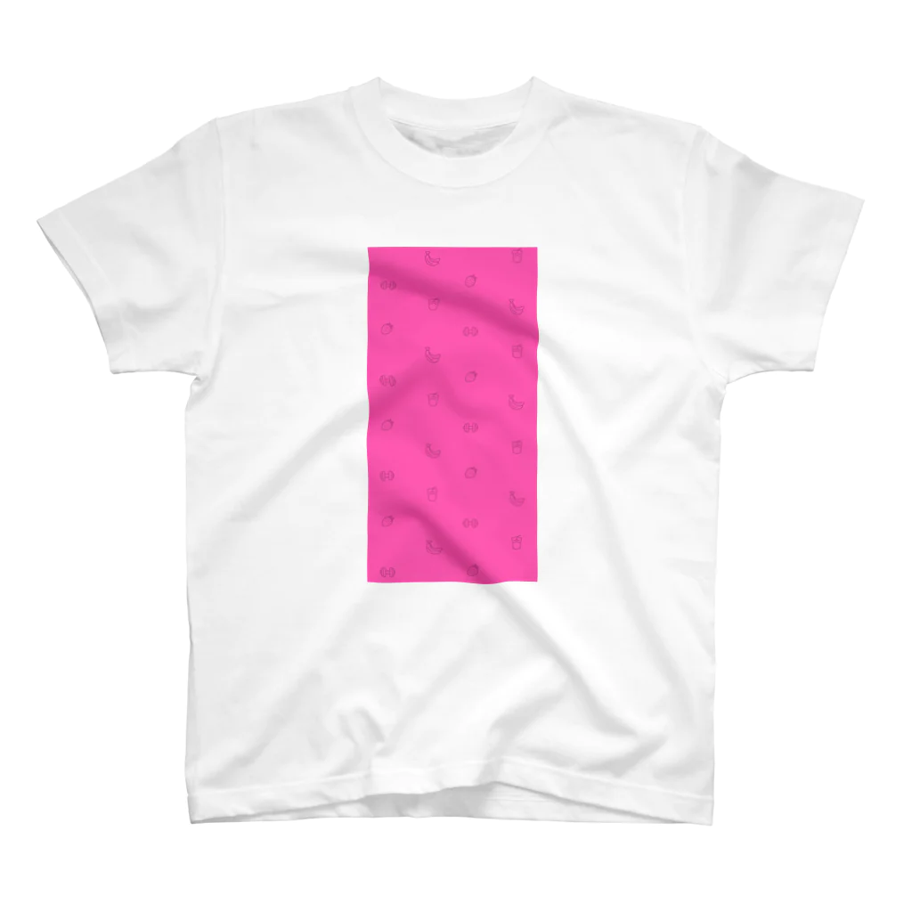 筋肉飲料公式ショップのピンクパターン Regular Fit T-Shirt