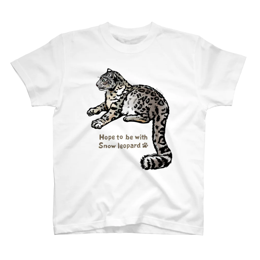 MUSEUM LAB SHOP MITのSnow leopard＊ユキヒョウTシャツ スタンダードTシャツ