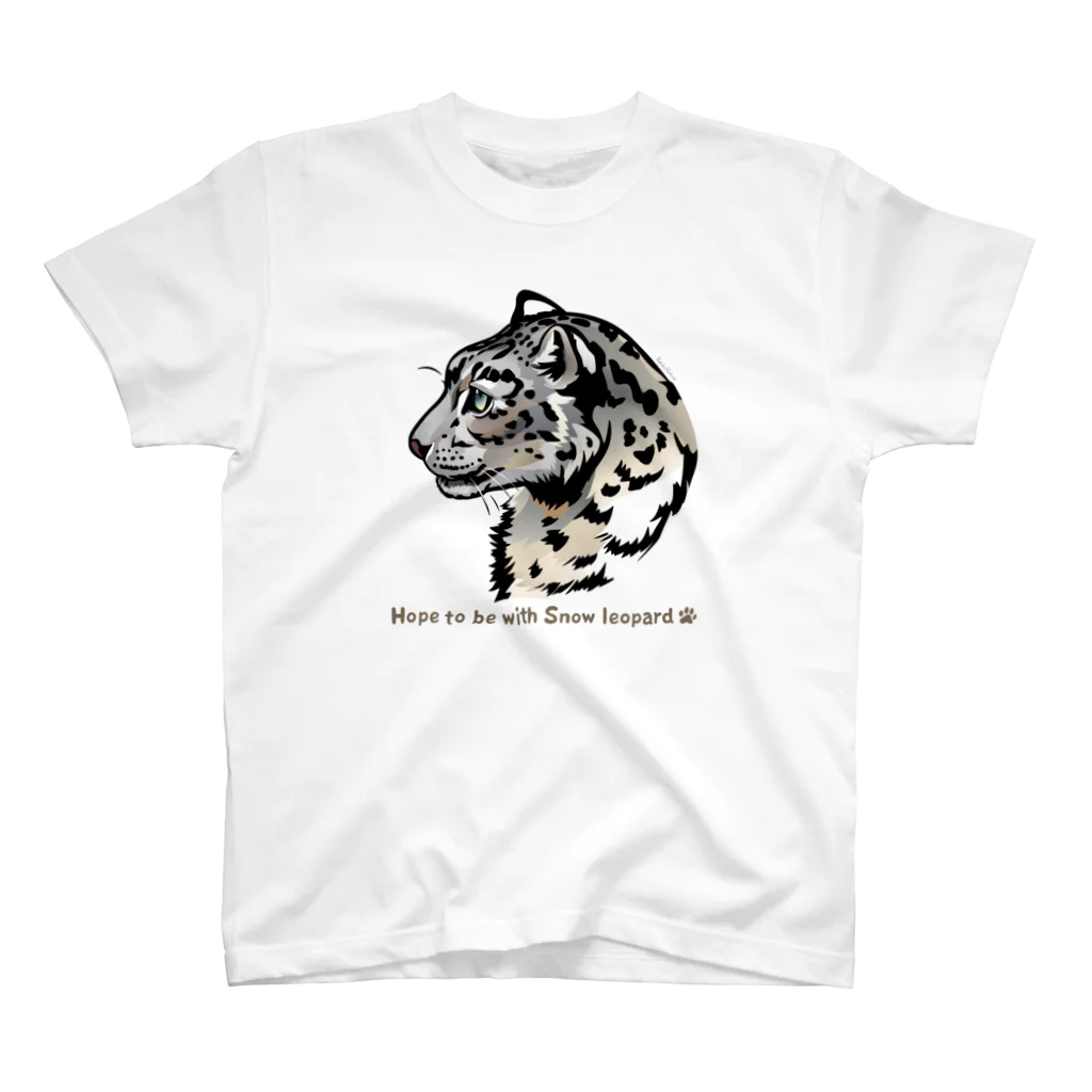 MUSEUM LAB SHOP MITのSnow leopard＊ユキヒョウ　 Regular Fit T-Shirt