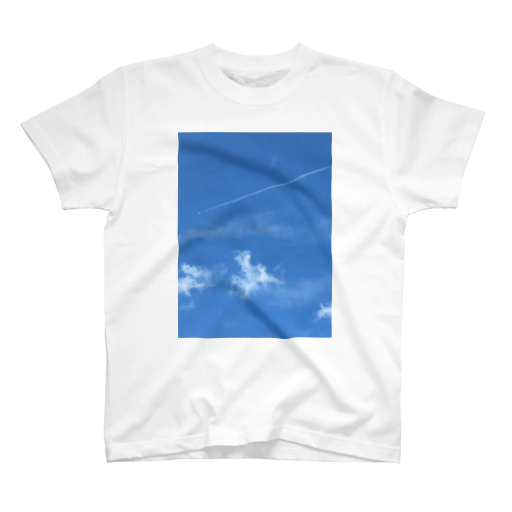 空花の飛行機雲 Regular Fit T-Shirt