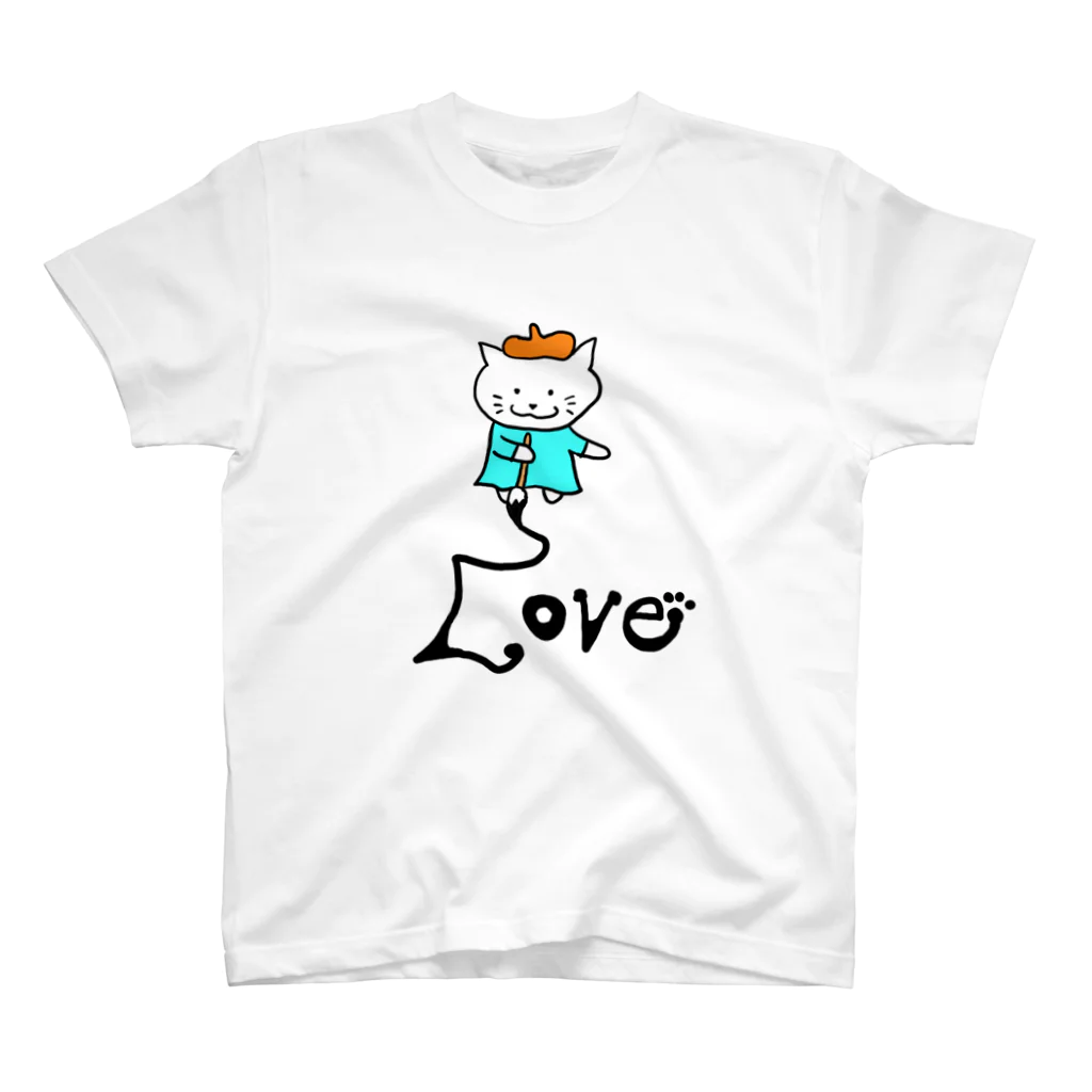 えかきにゃんこのお店♪のえかきにゃんこLove スタンダードTシャツ