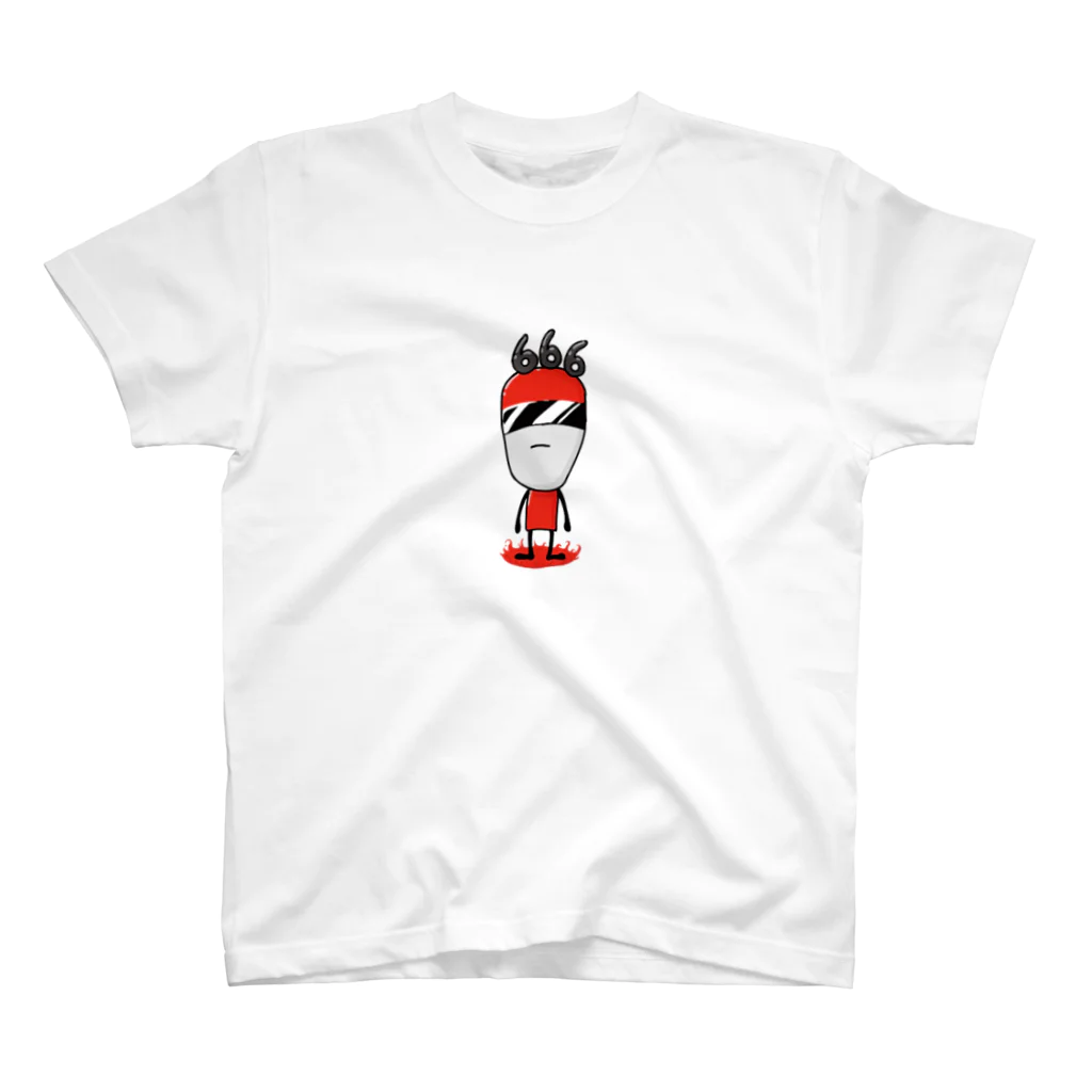 tamago-officialの赤の宇宙人 スタンダードTシャツ