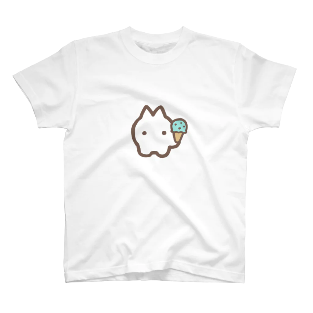 オノデラユズカオのこねこアイス スタンダードTシャツ