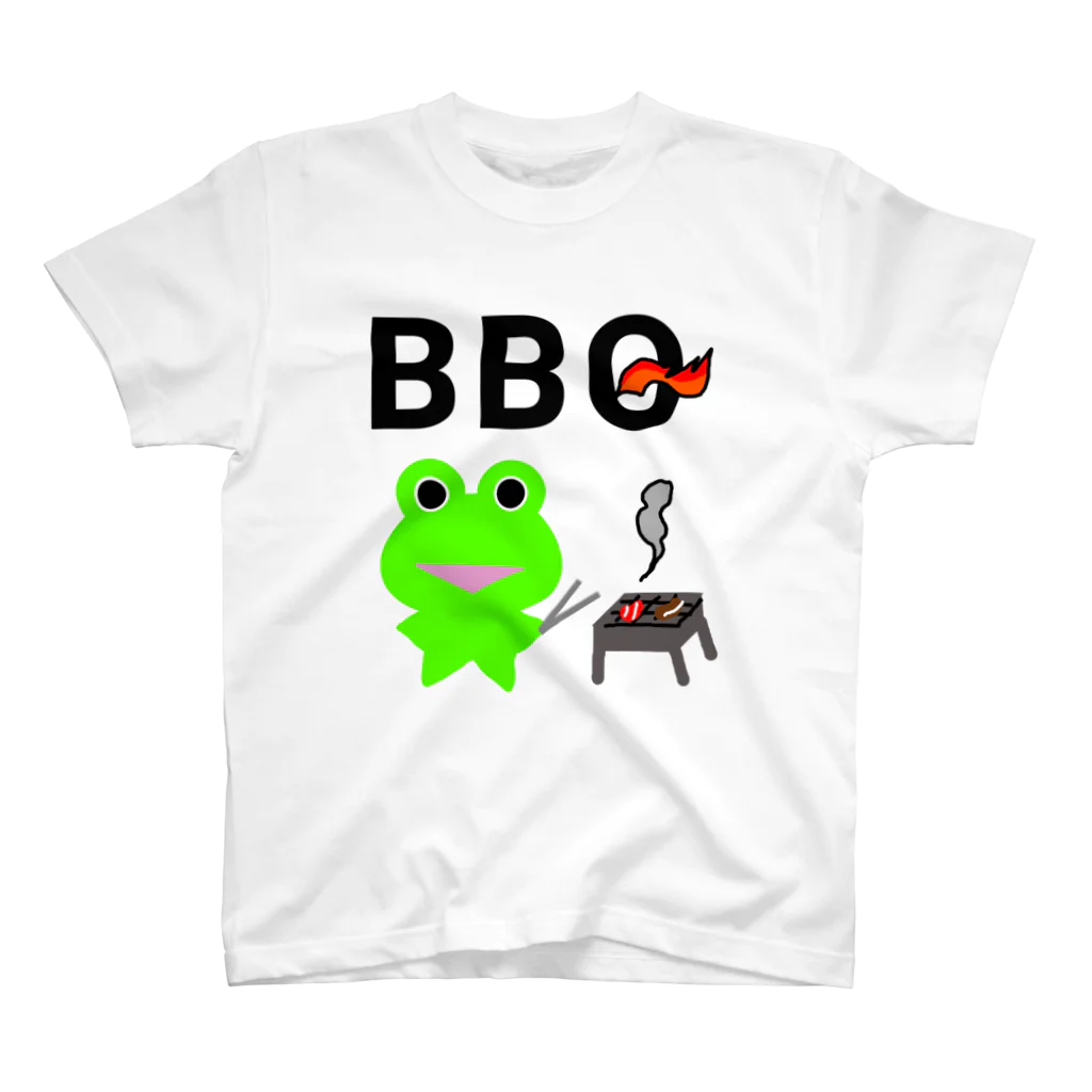 みらケロのBBQを楽しむカエルくん スタンダードTシャツ