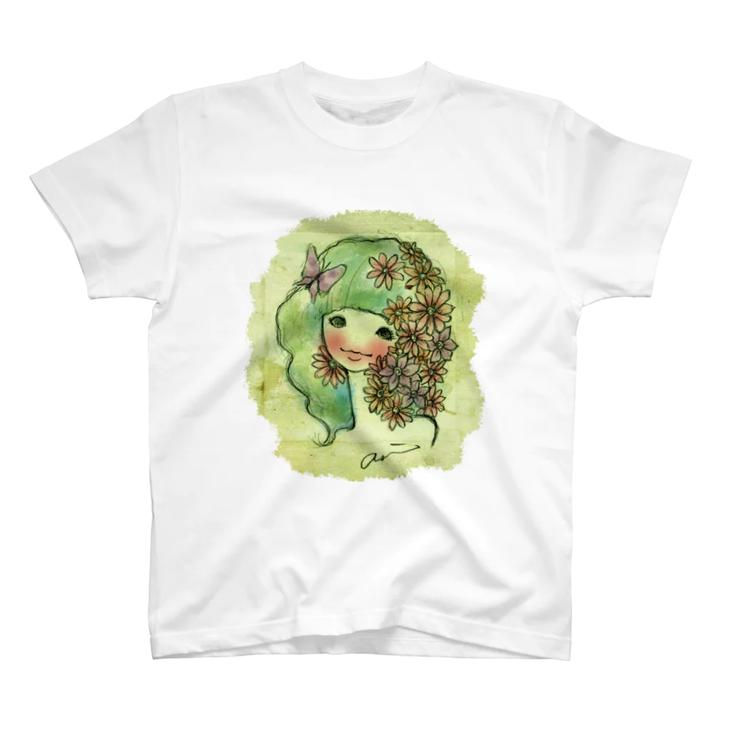 kaeruruの花と少女 Regular Fit T-Shirt