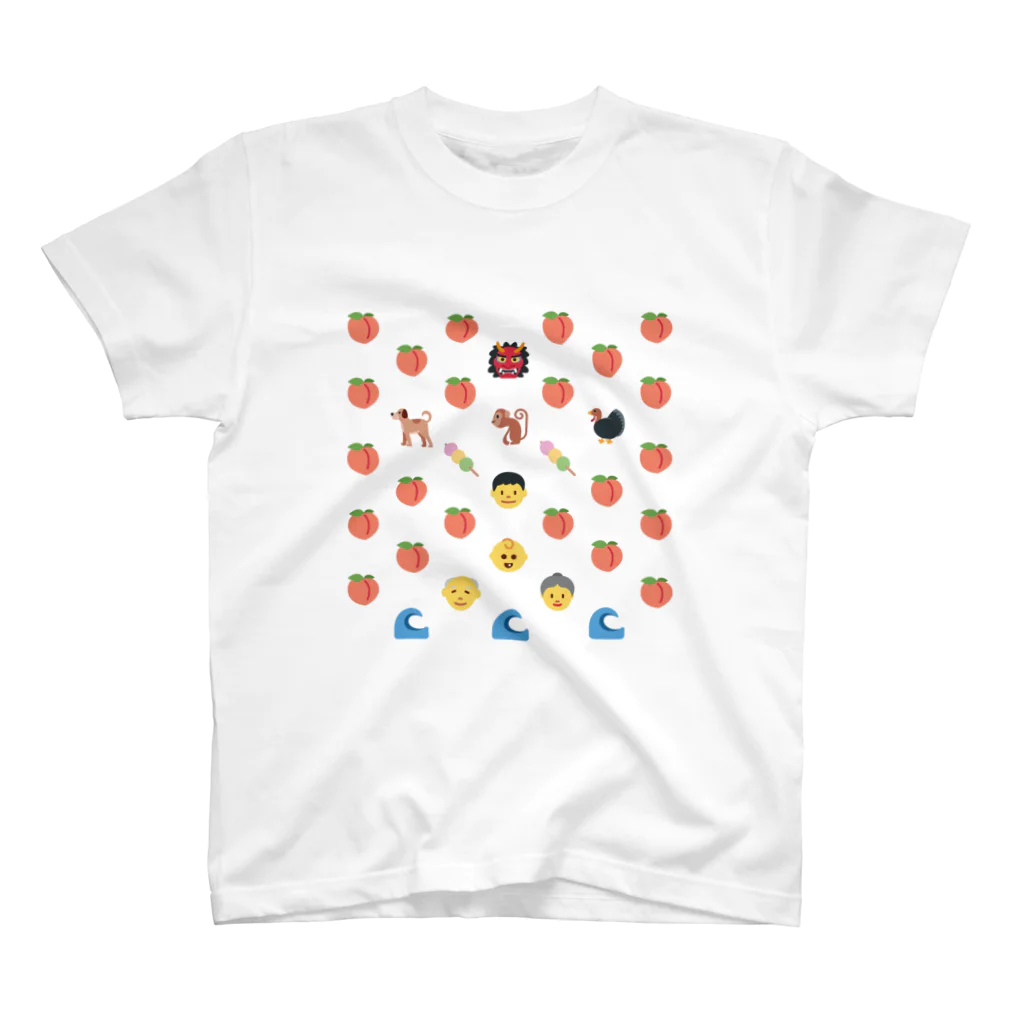 EMOJITOKYOの🍑 絵文字 桃太郎 👹 スタンダードTシャツ