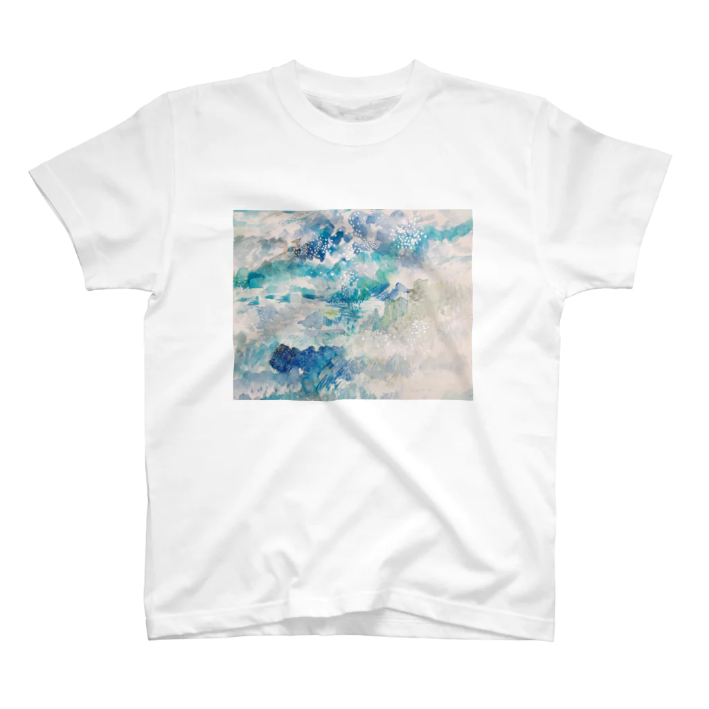 peonicの夜の雨と湿地帯  スタンダードTシャツ