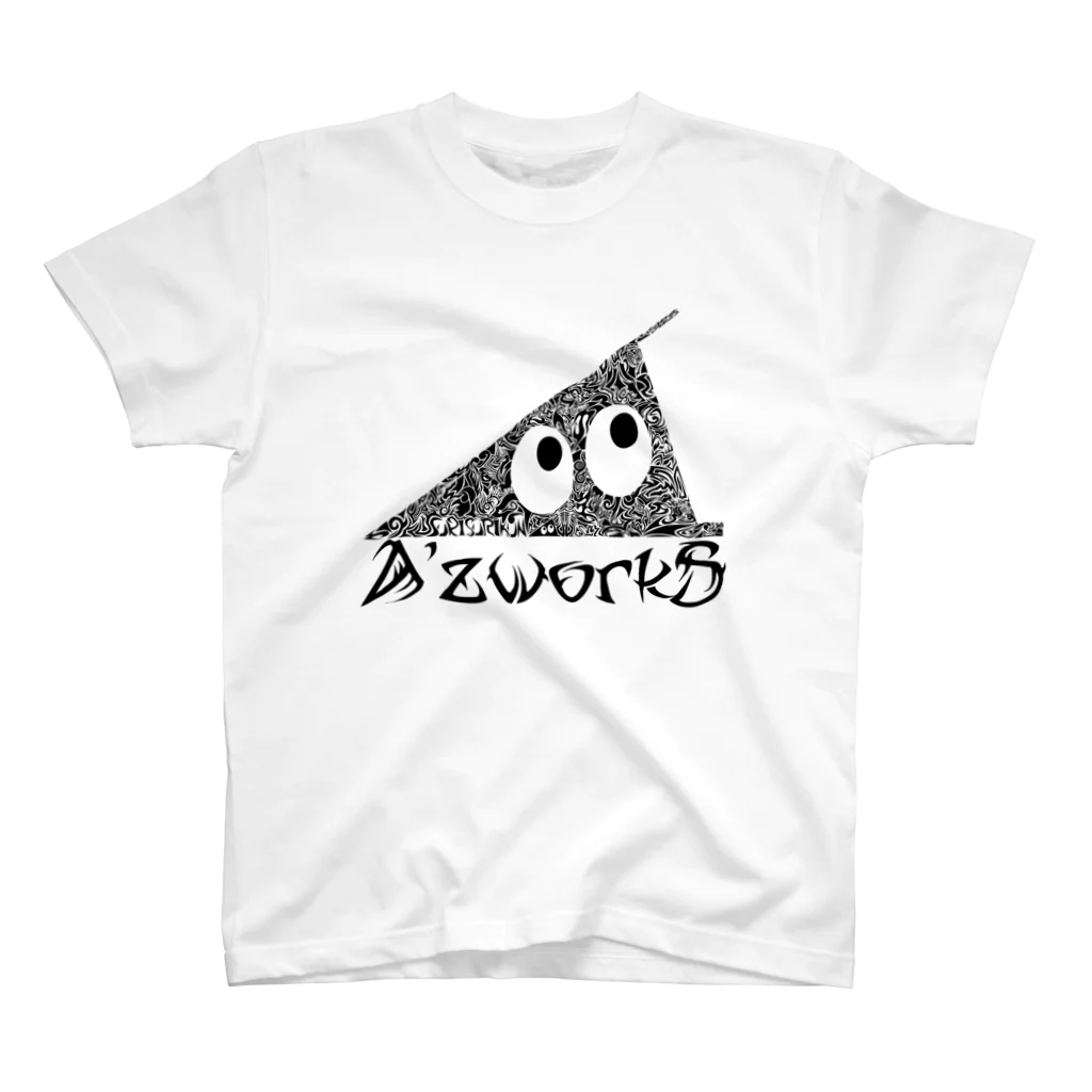 Ａ’ｚｗｏｒｋＳのウチのスリスリくん(黒・透過ver.) スタンダードTシャツ