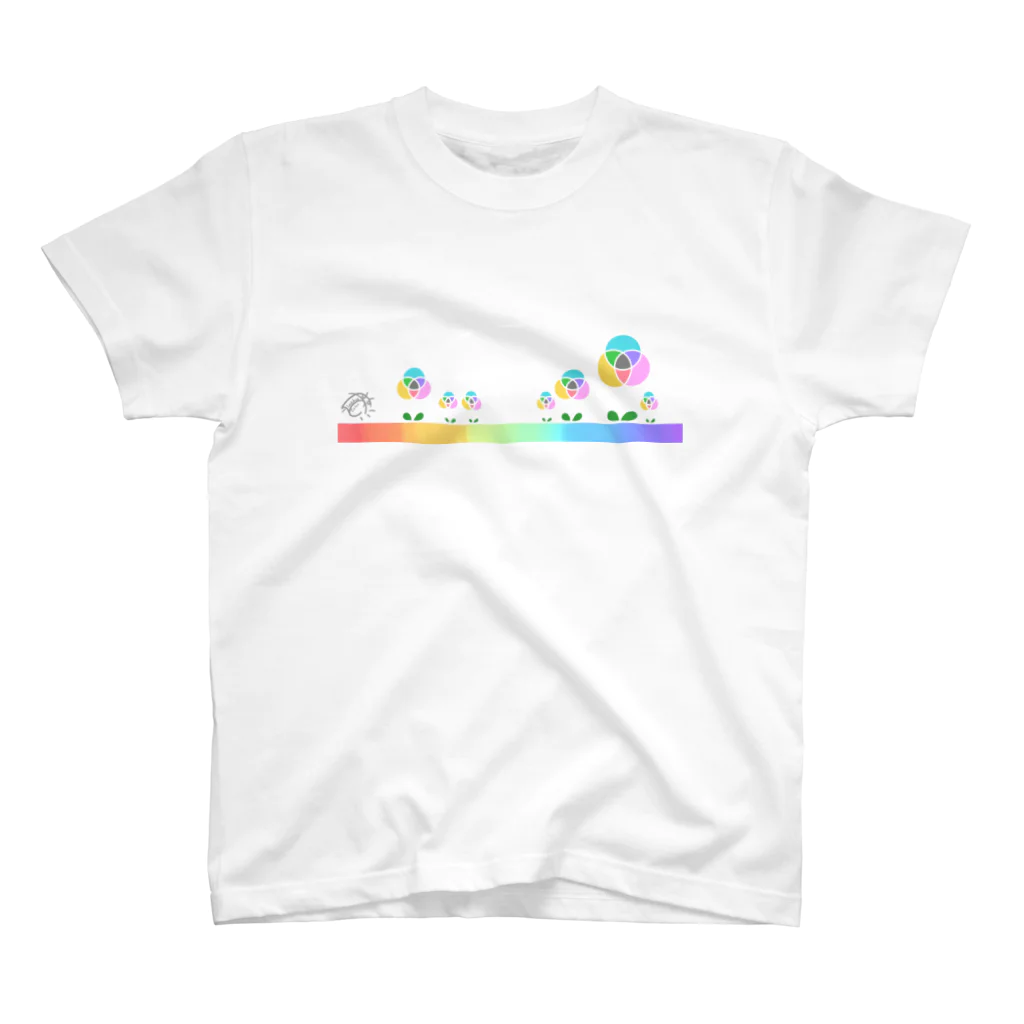 Ladybugcolorの混色フラワー（プリント） スタンダードTシャツ