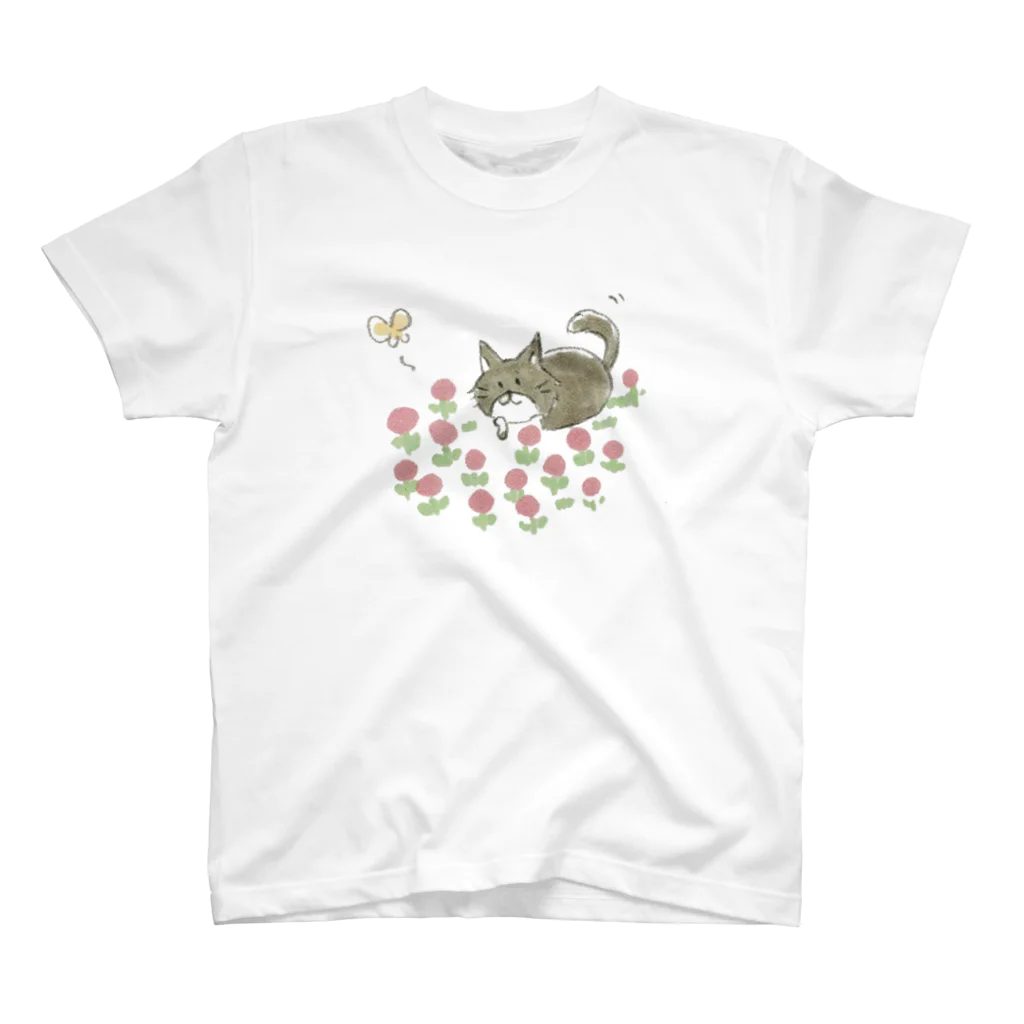 のらりくらり堂の花畑にゃんこ Regular Fit T-Shirt