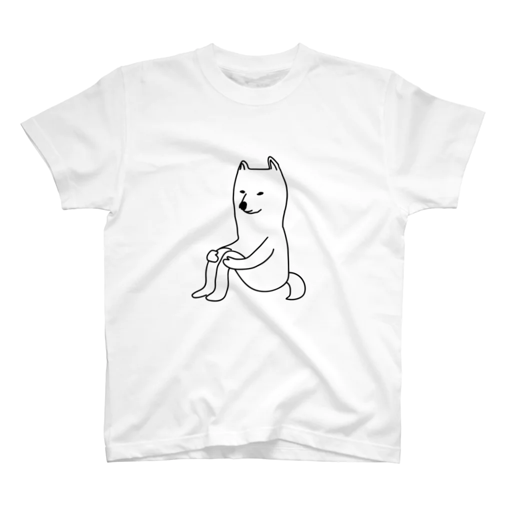 EL OSOの体育座り犬 スタンダードTシャツ