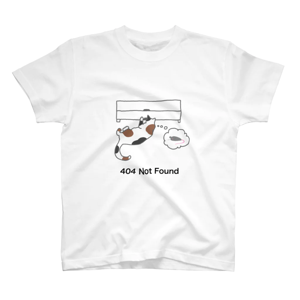 ざわ屋の404 Not Found おもちゃをなくした猫 スタンダードTシャツ