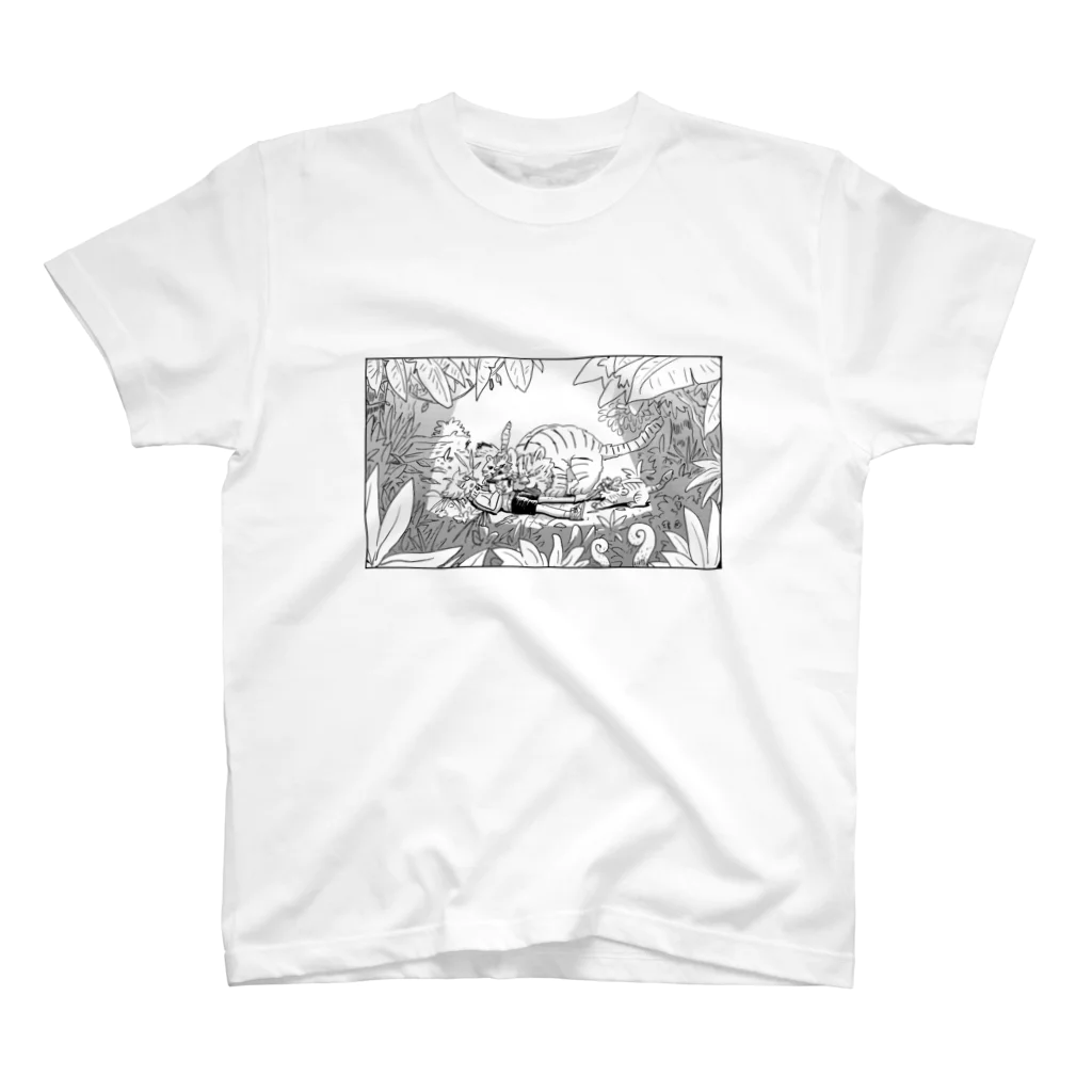 きらきらやさんの虎の親子 スタンダードTシャツ