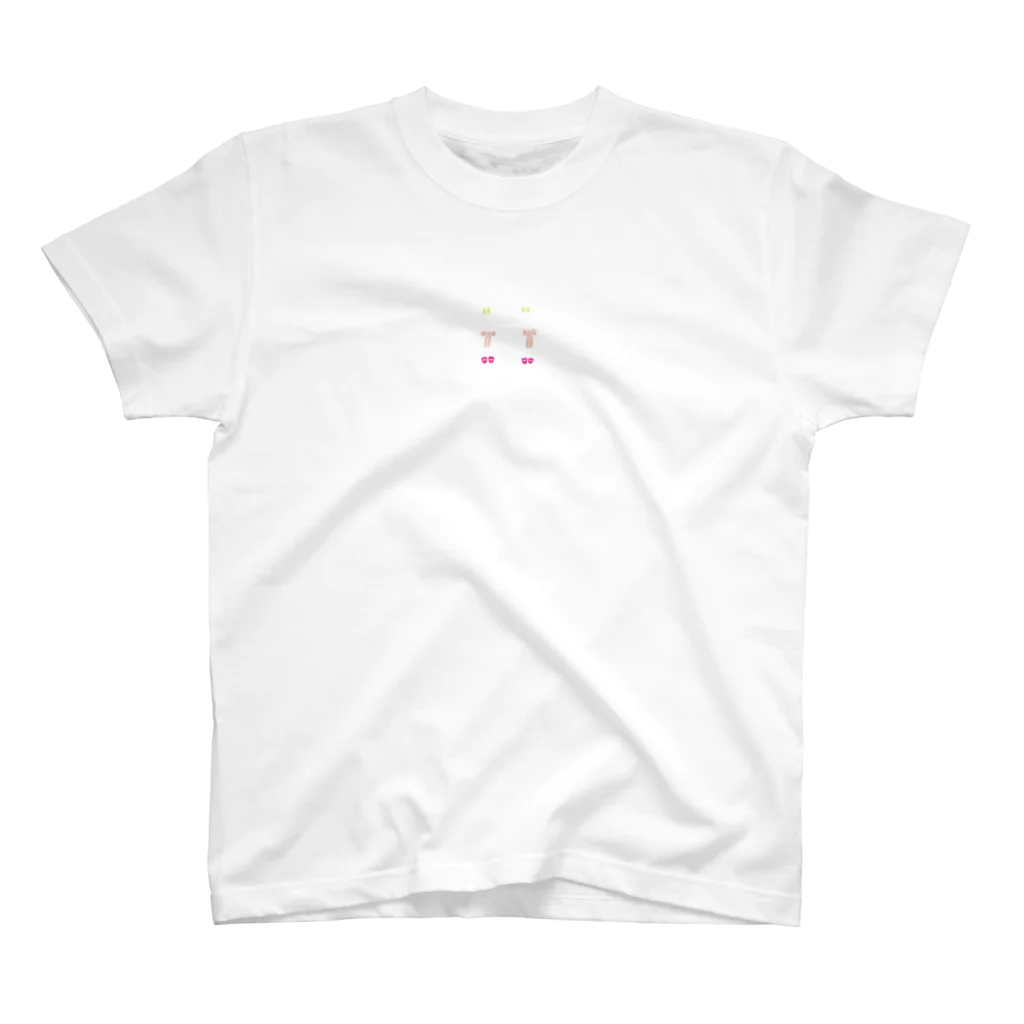 CHIMNEY雑貨店の ななしのおばけちゃんシスターズ(白フチ/pink)  Regular Fit T-Shirt