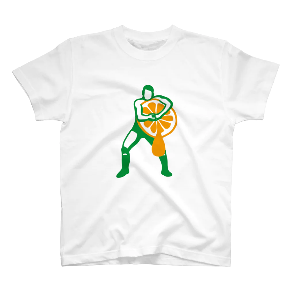 LUCHAのヘッドロックみかん搾り スタンダードTシャツ