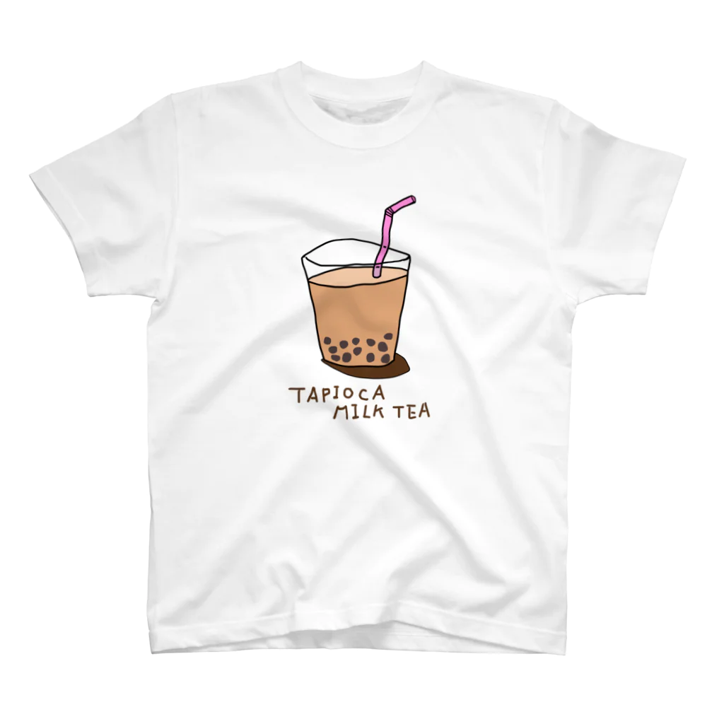 夏のどんぶり(ドンブリ)　ブラザーズ【ドンブラ】のタピオカミルクティー。 スタンダードTシャツ