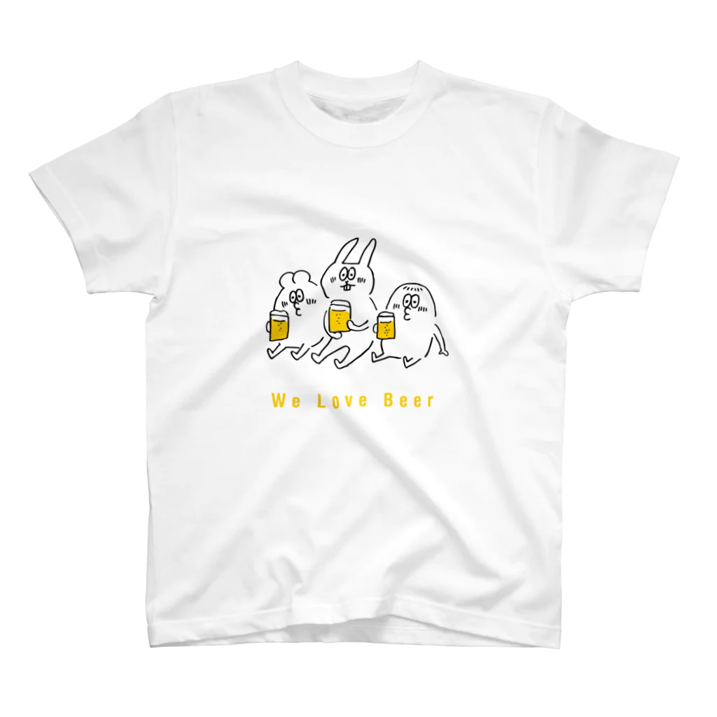 luck-mookのビール3人 スタンダードTシャツ