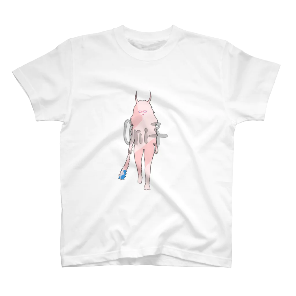 へびもぐらストアーの金棒とOni子ちゃん(ピンク) Regular Fit T-Shirt