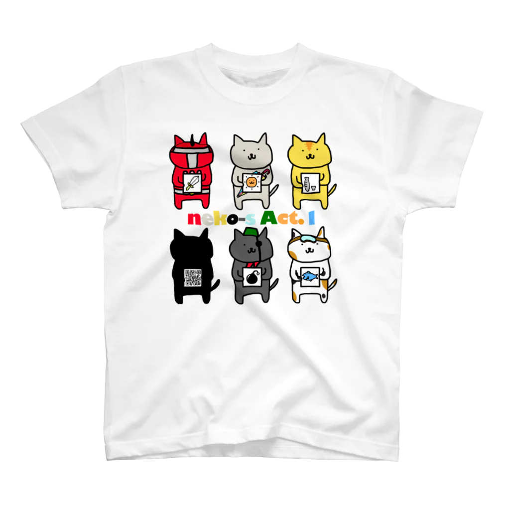 夏のどんぶり(ドンブリ)　ブラザーズ【ドンブラ】のneko-s Act.1 スタンダードTシャツ