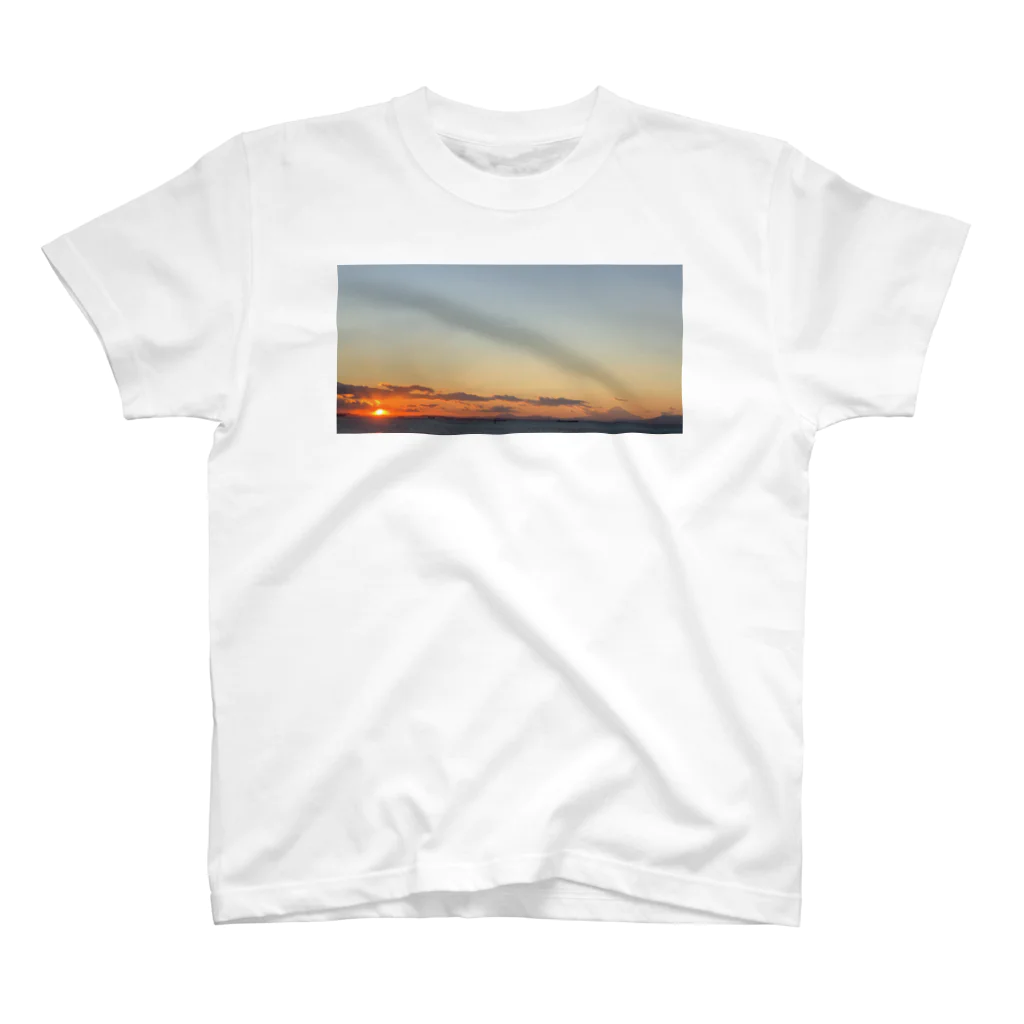 kichiの富士山 夕日(サンセット) 海 Regular Fit T-Shirt