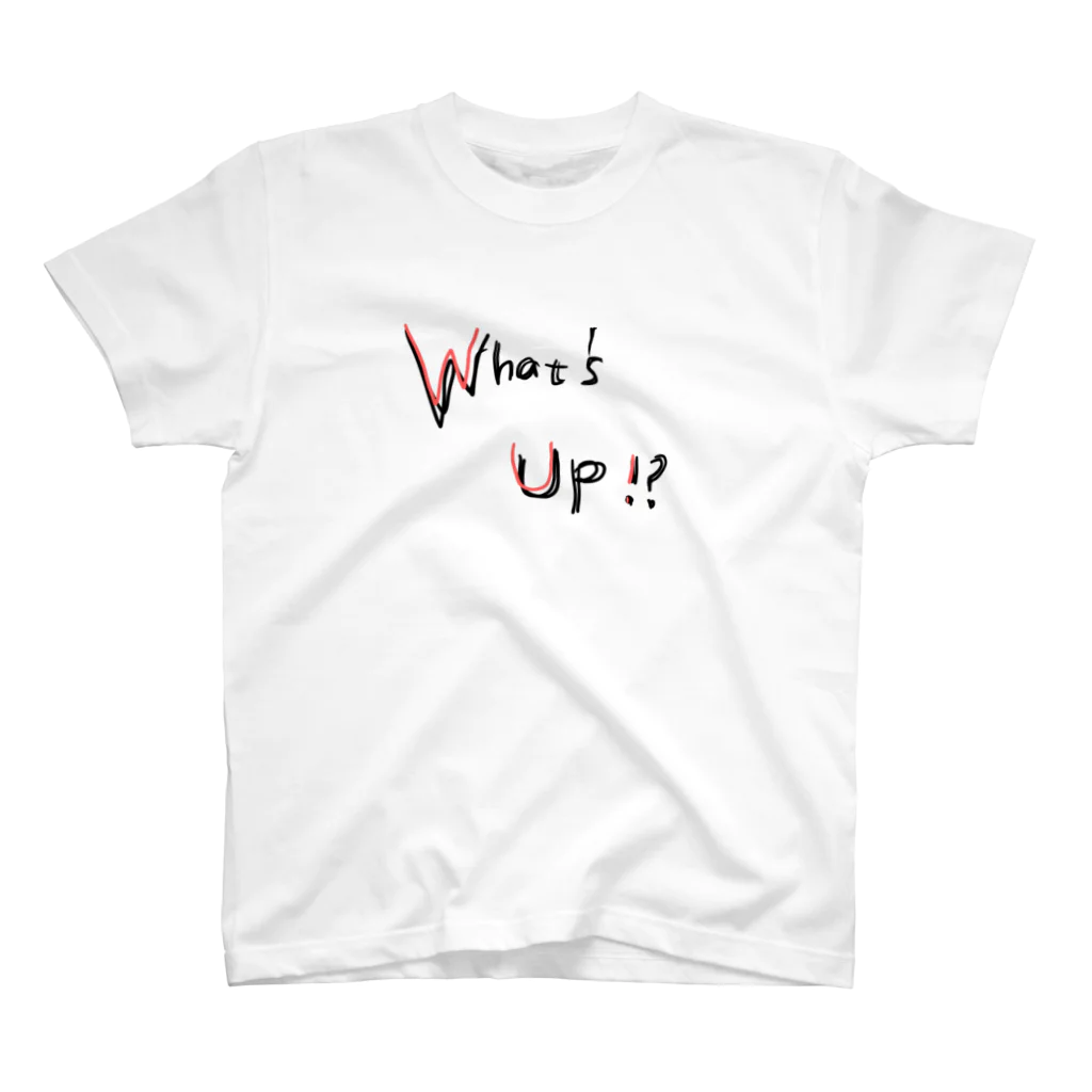 More want Rock!のWhat's Up!? RED Regular Fit T-Shirt