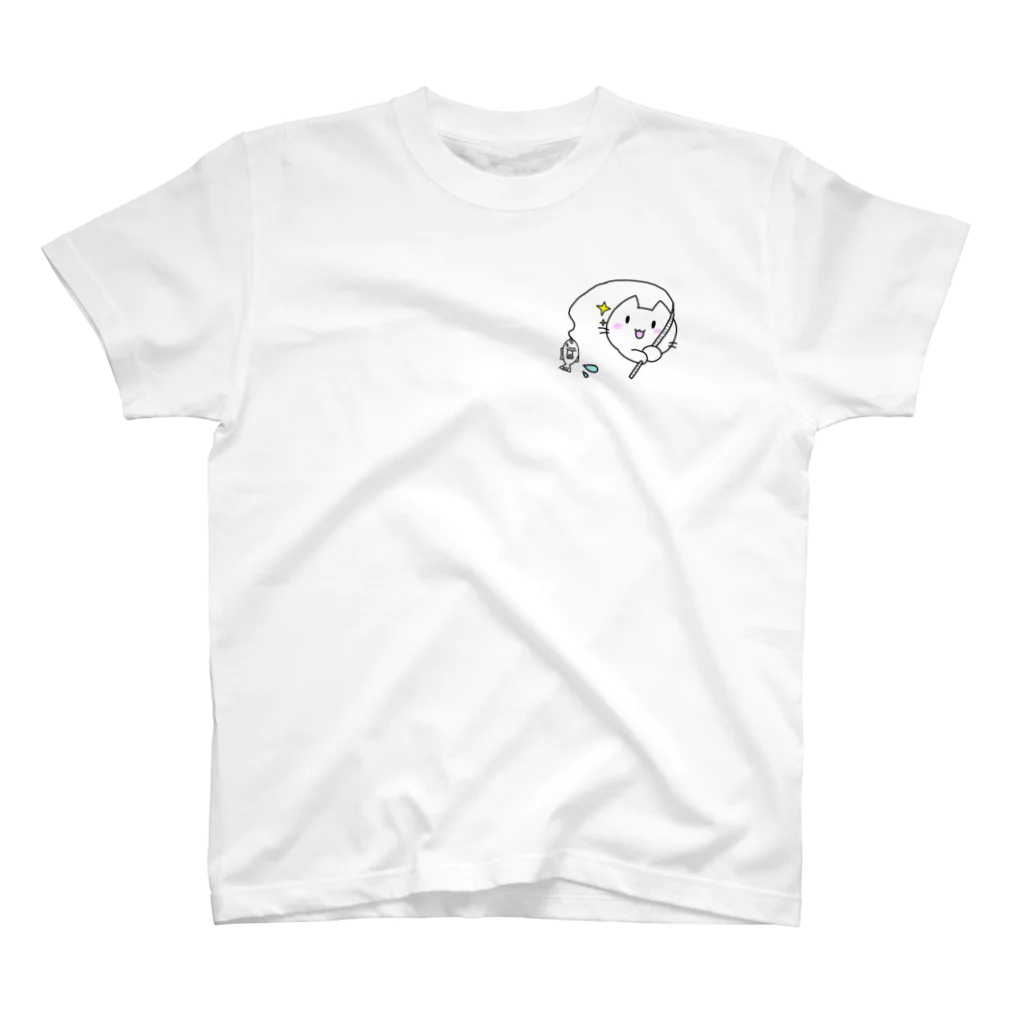 アートワークスみいねこのフィッシングねこ(白生地用) Regular Fit T-Shirt