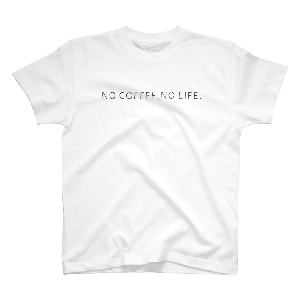 tadamikiworksのNO COFFEE,NO LIFE. Regular Fit T-Shirt