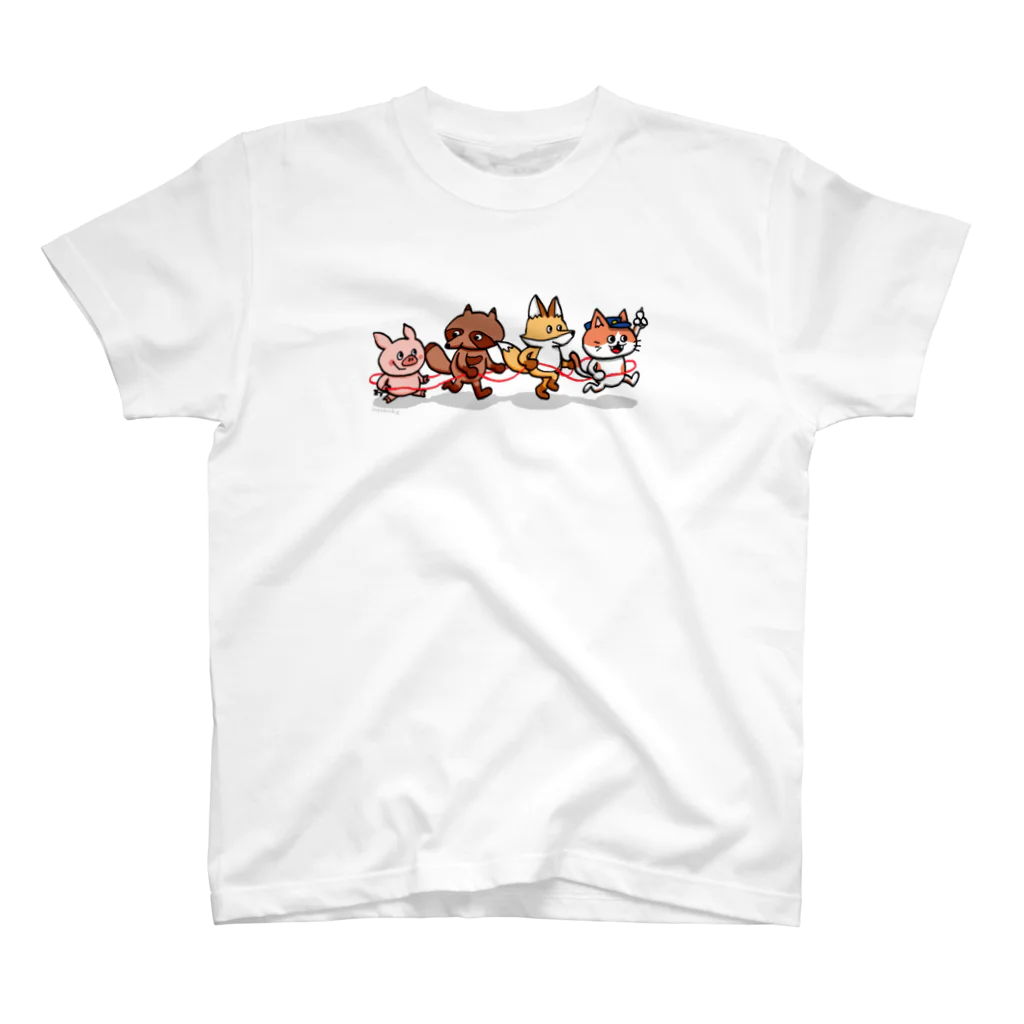 WADAYURIEのでんしゃごっこあにまるず スタンダードTシャツ