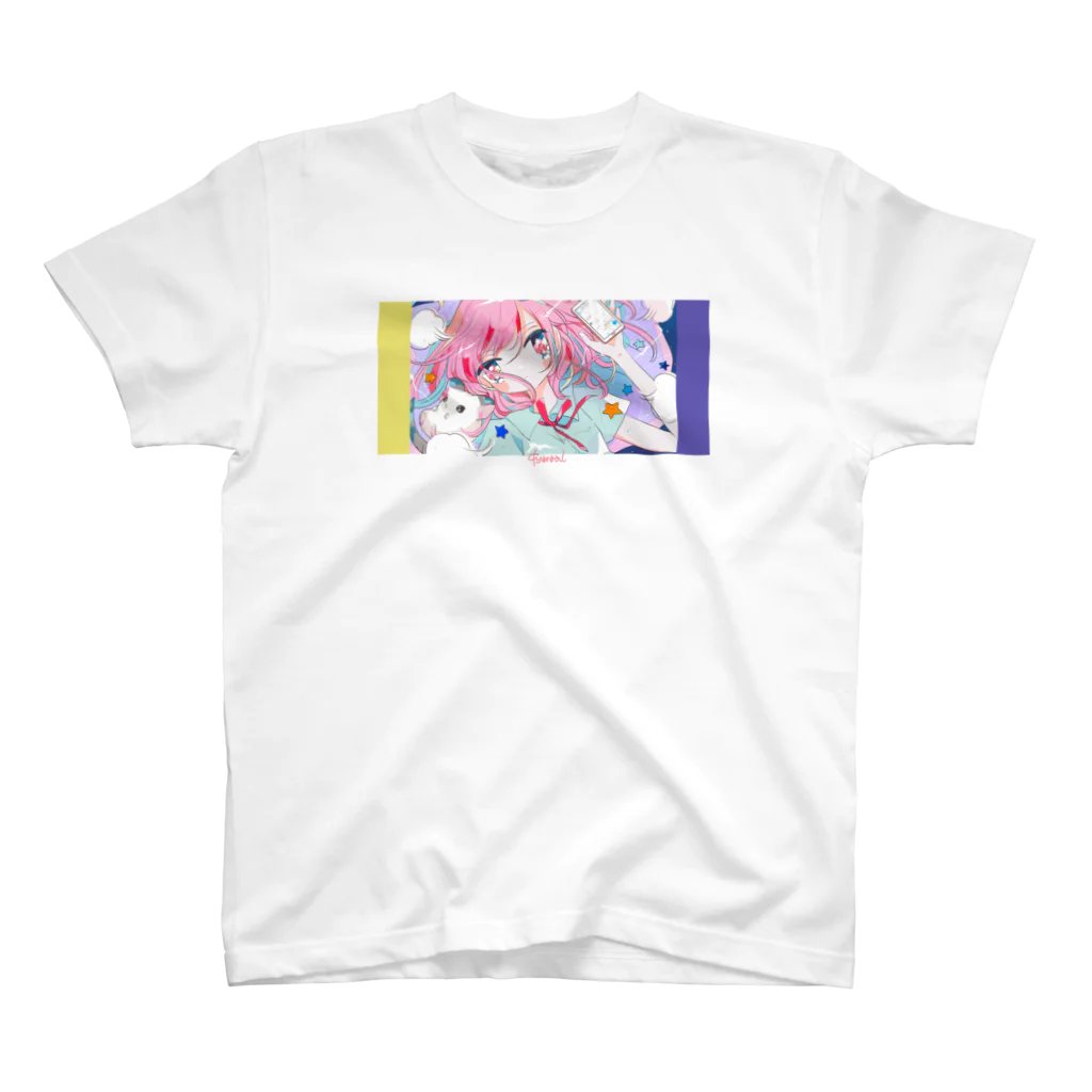 きゃらあいの怒りと嘆きの楽園-yellow×violet Regular Fit T-Shirt