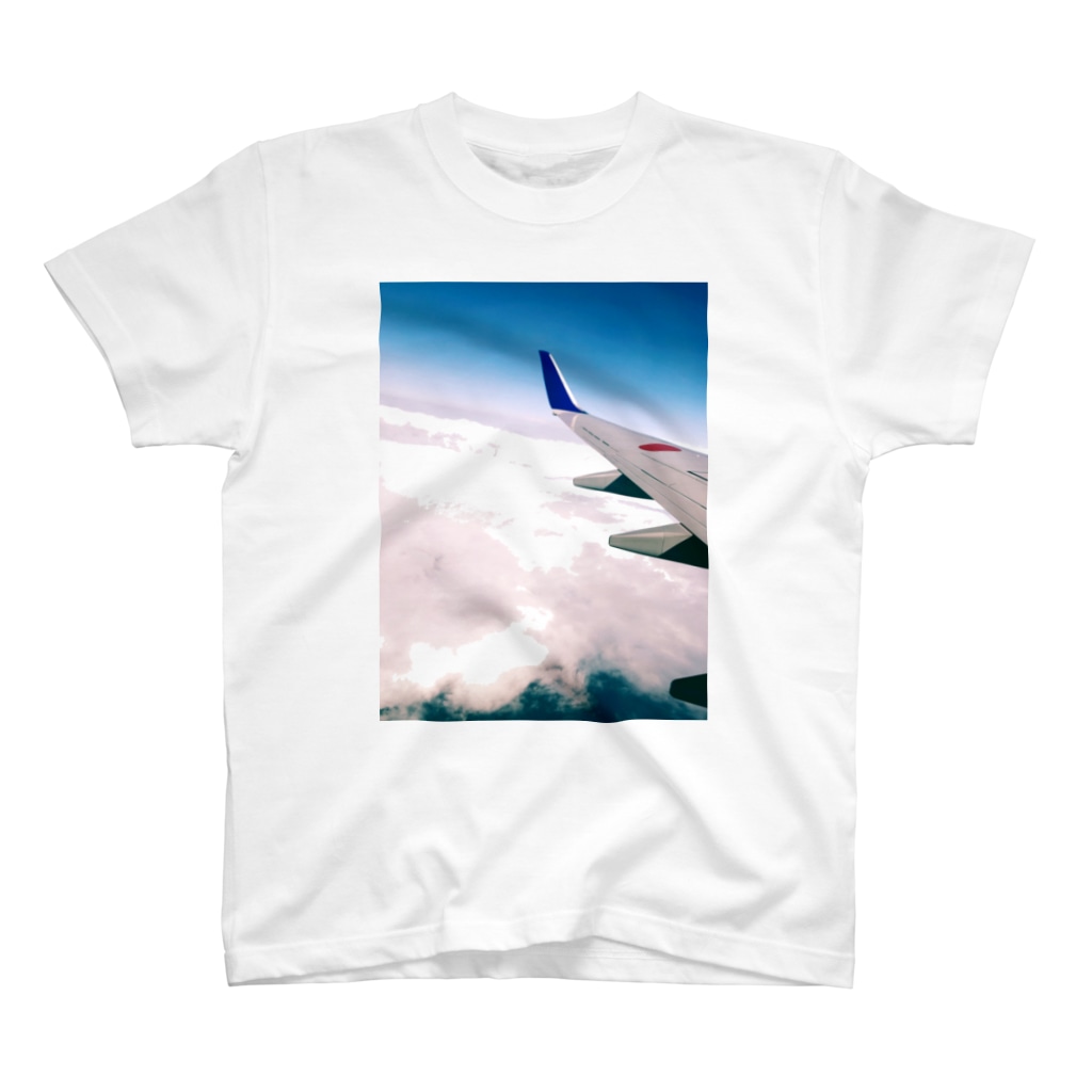 🍁紅葉🍁の飛行機と空 Regular Fit T-Shirt