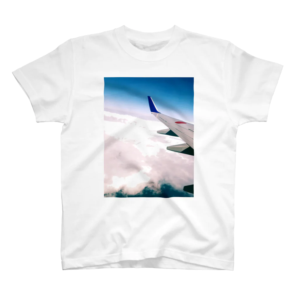 🍁紅葉🍁の飛行機と空 Regular Fit T-Shirt