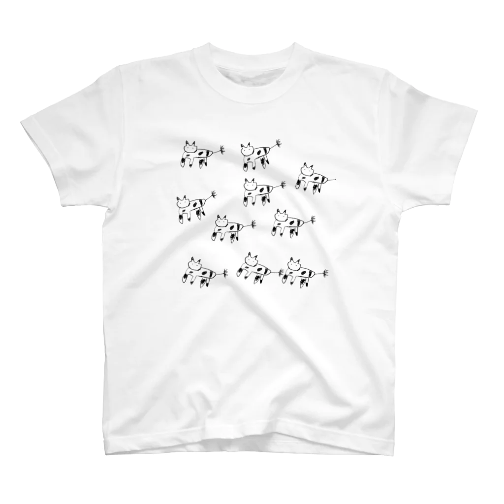 nearly≒equalのかわいい動物(大量発生) スタンダードTシャツ