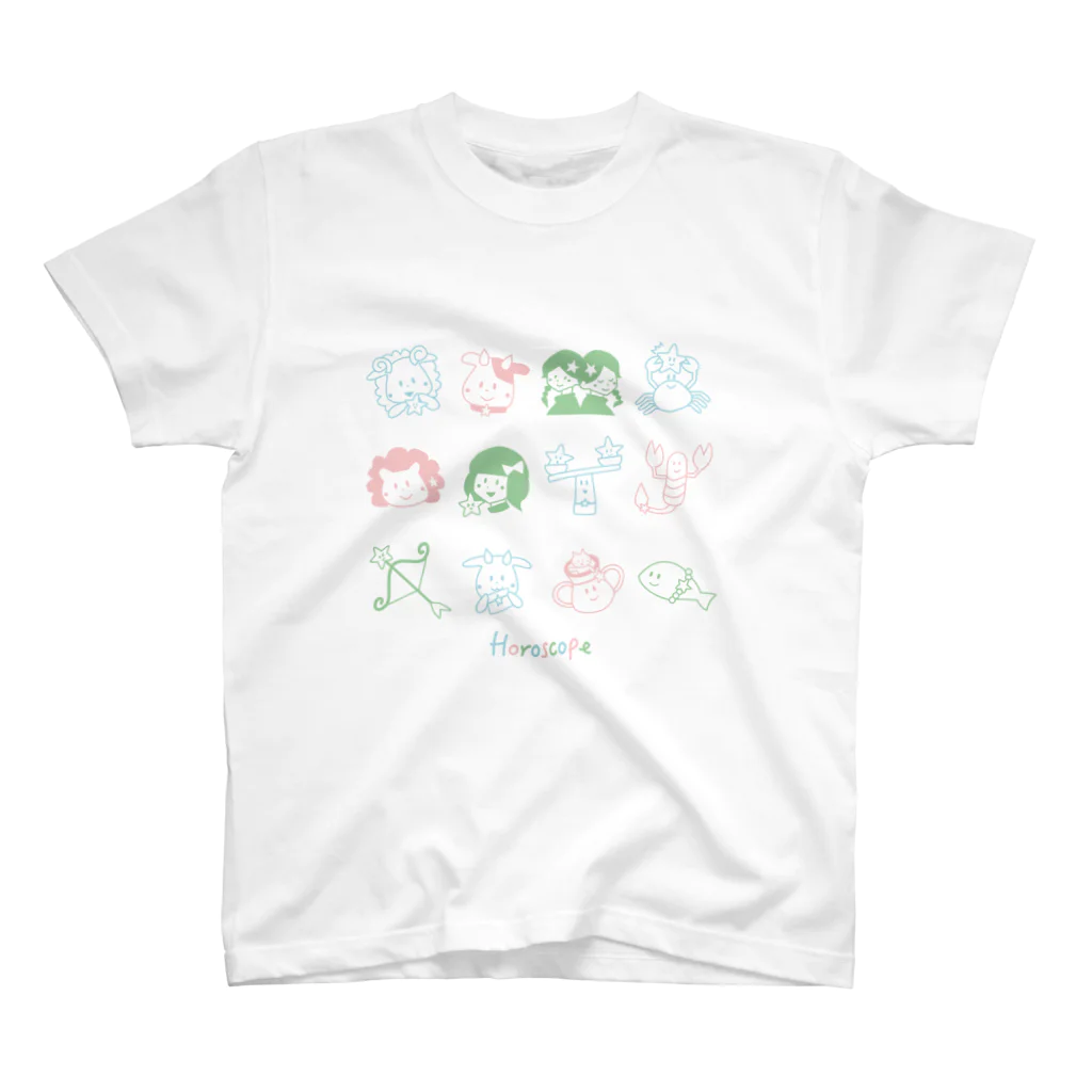 やたにまみこのema-emama『12星座 Horoscope』 スタンダードTシャツ