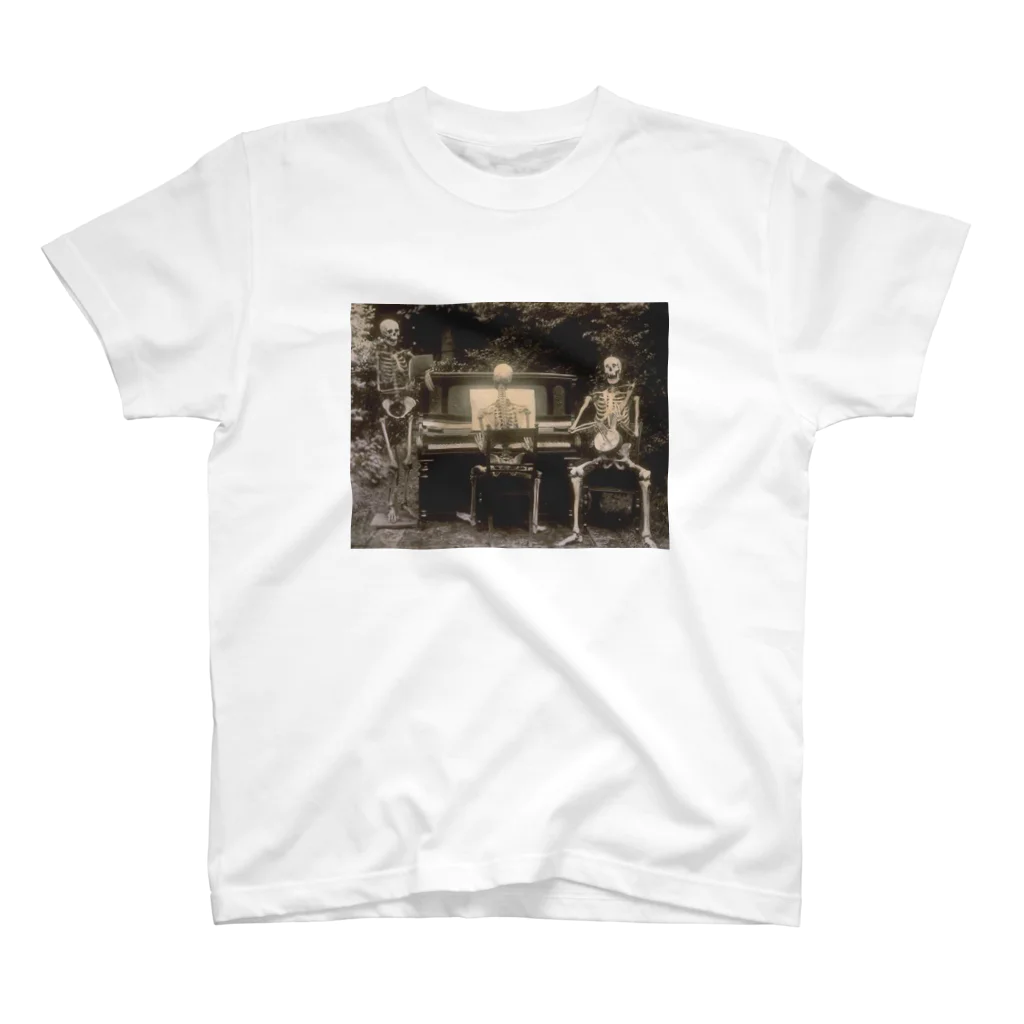 VintageのThree skeletons at the piano スタンダードTシャツ