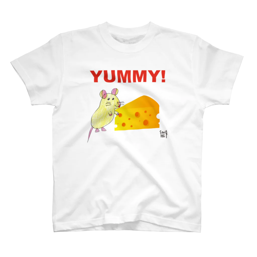 ★いろえんぴつ★のちーずねずみさん スタンダードTシャツ