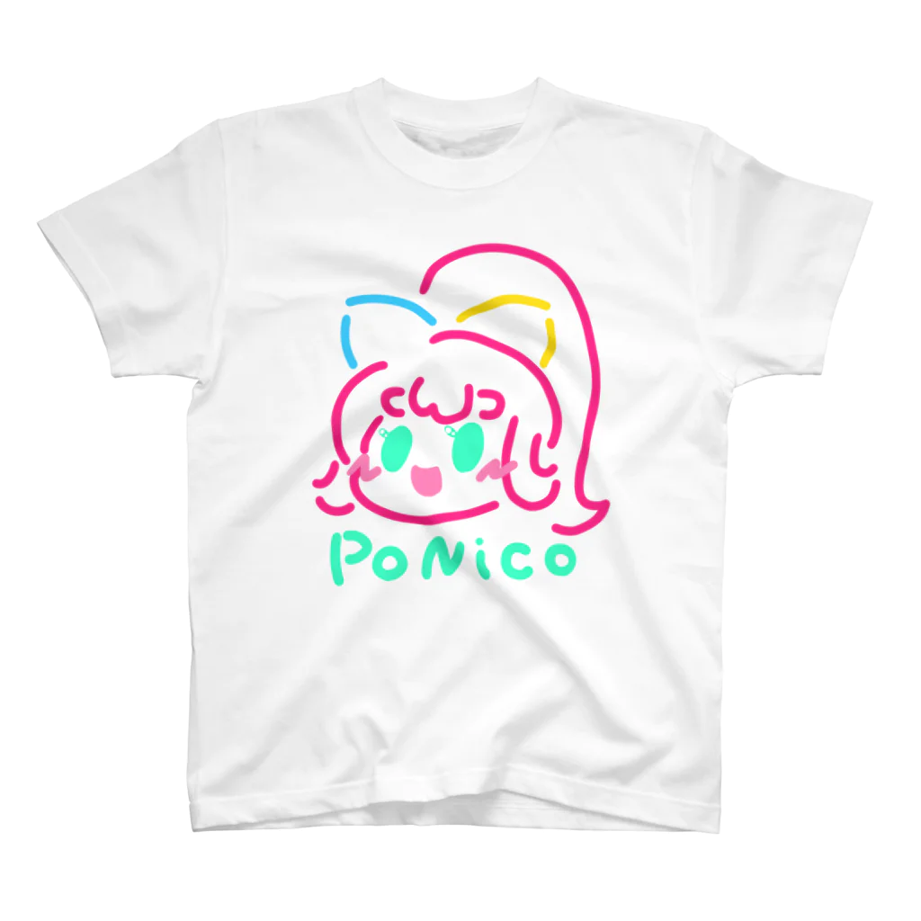 蹄ぽに子のネオンPoNiCo スタンダードTシャツ