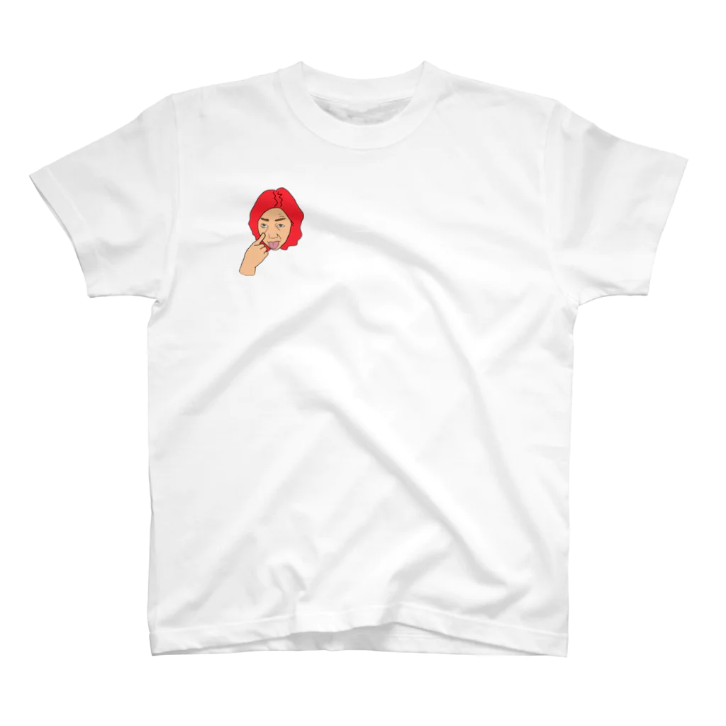 ikimonoの赤い髪の女 スタンダードTシャツ