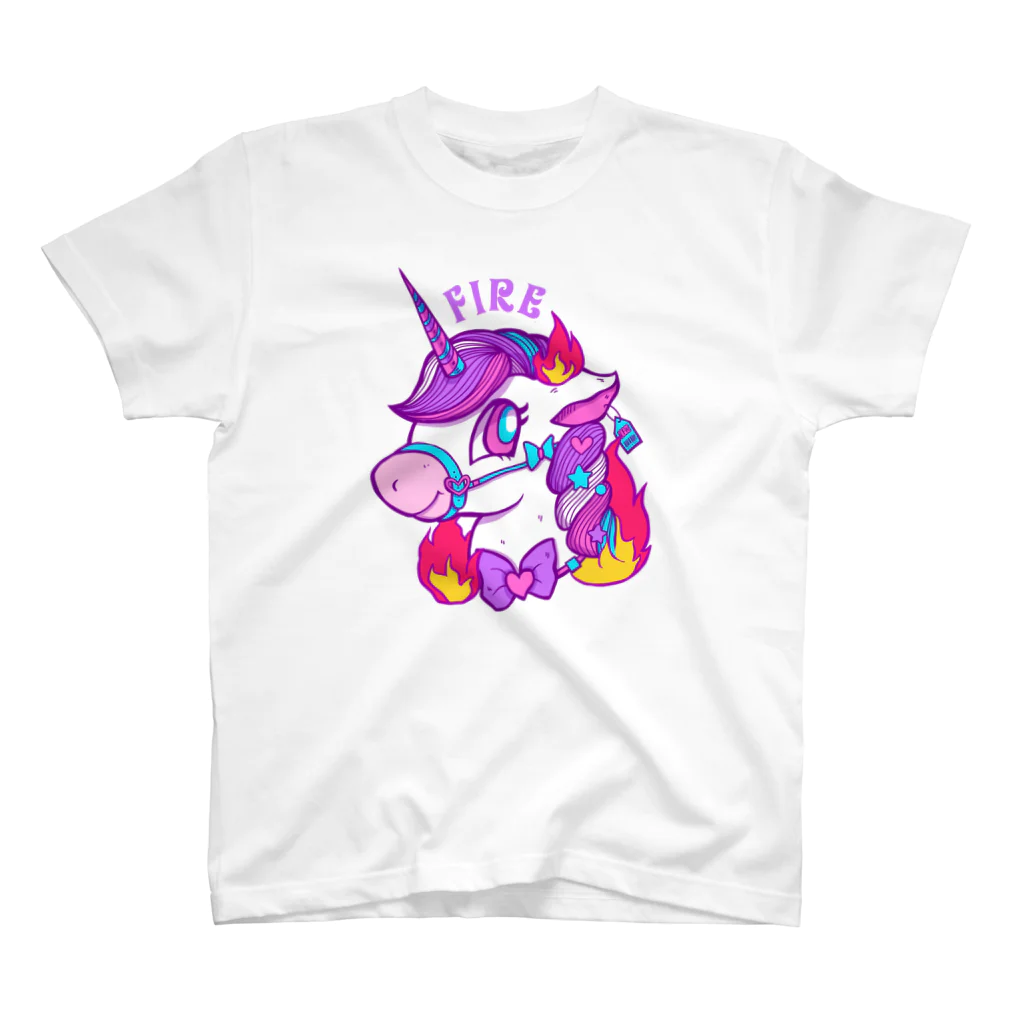 IYUDAのFIRE UNICORN スタンダードTシャツ